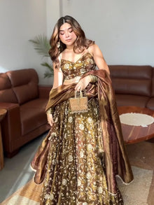 Designer Embroidered Sequence Lehenga Collection  With Three Piece Set
