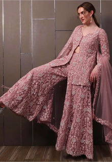 Designer Faux Georgette with Rivet Moti