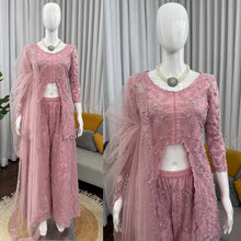 Designer Faux Georgette with Rivet Moti