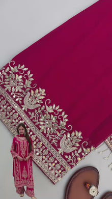 Designer  Faux Georgette Palazzo With Heavy Embroidery Sequence