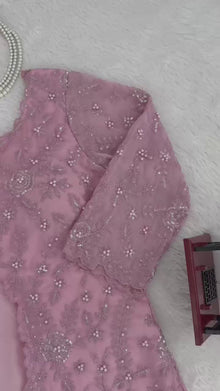 Designer Faux Georgette with Rivet Moti