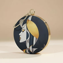 Golden Eclipse Woman Round Clutch